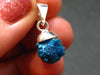 Cavansite Crystal Pendant In Sterling Silver From India - 0.8"