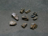 Lot of 10 Rare Baddeleyite Crystals From Myanmar - 8 Carats