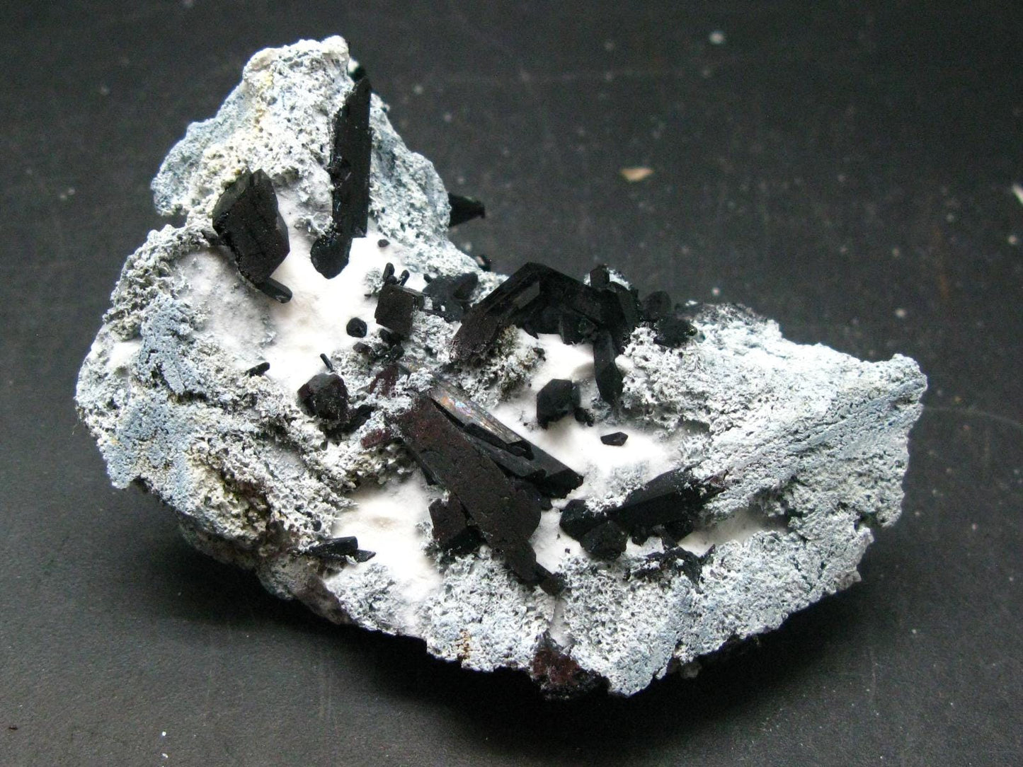 Neptunite on Natrolite Cluster From California - 3.1"