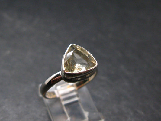 Libyan Desert Glass Tektite Sterling Silver Ring from Libya - Size 7 - 3.01 Grams
