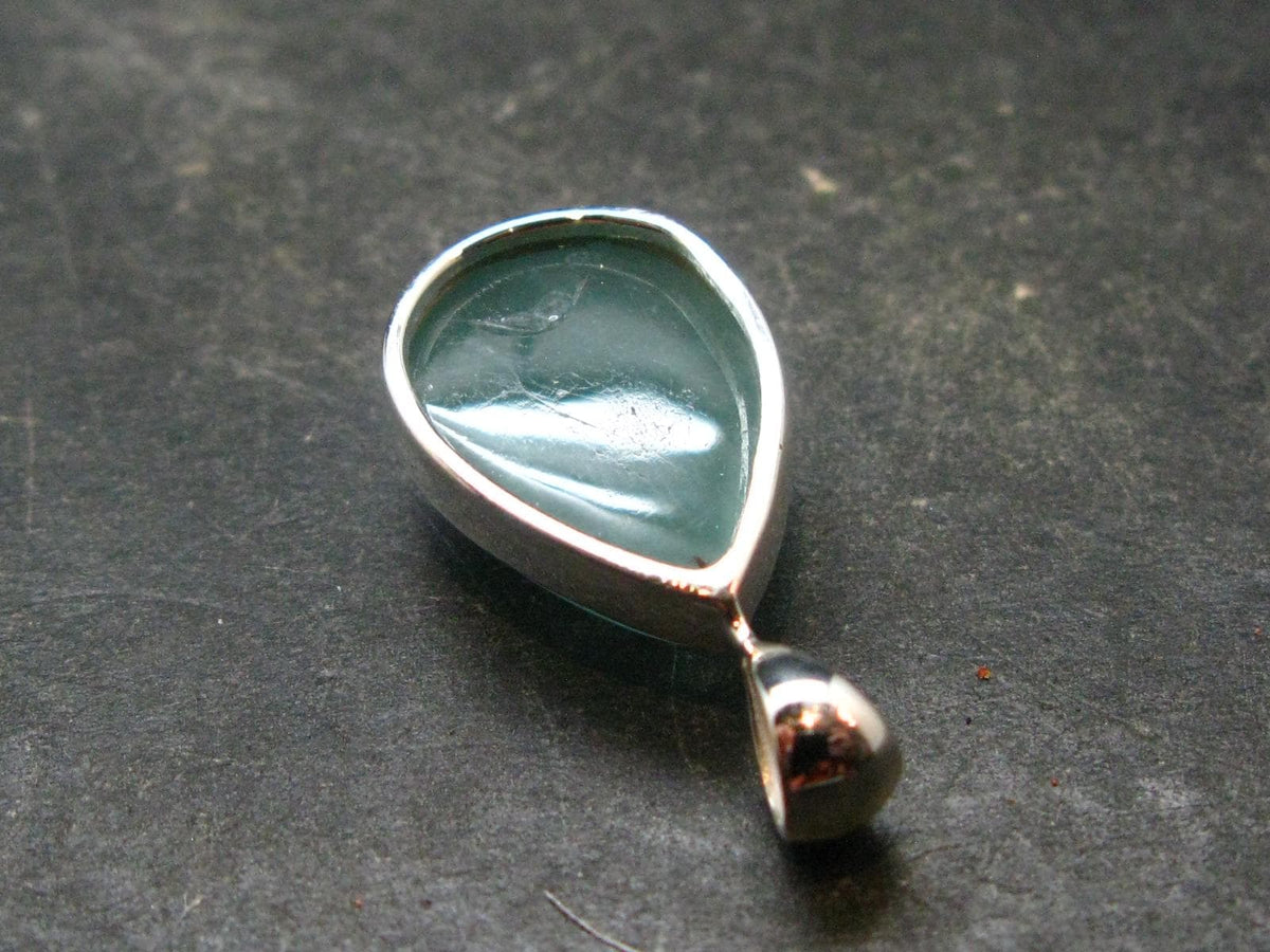 Extremely Rare Grandidierite Silver Pendant From Madagascar - 1.1" - 3.91 Grams