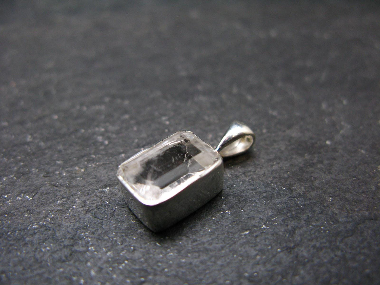Gem Phenakite Phenacite 3.59 Carats Facetted Pendant from Russia - 1.47 Grams - 0.7"