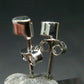 Alexandrite Gem Silver Stud Earrings From Russia - 0.88 Grams