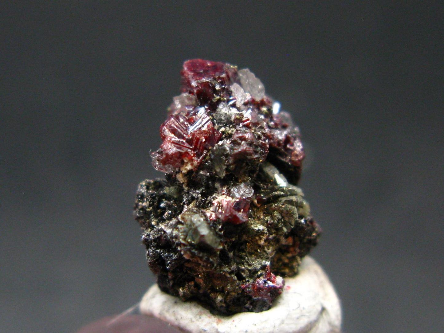 Rare Gem Proustite Cluster From Morocco - 0.7" - 2.20 Grams