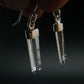 Lemurian Quartz Seed Crystal Silver Earrings From Brazil - 1.4"