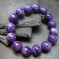 AAA Grade Charoite Genuine Bracelet ~ 7 Inches ~ 13mm Round Beads