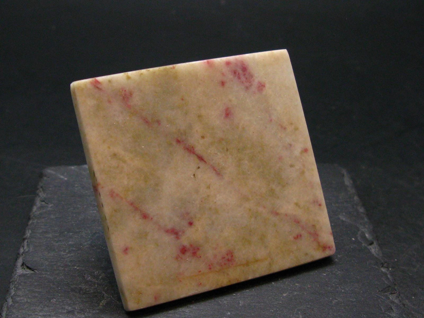 Large Cinnabar in Quartz Pyramid from Peru - 123.94 Grams - 2.2"