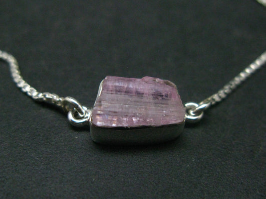 Pink Tanzanite Silver Bracelet From Tanzania - 3.24 Grams - Adjustable length