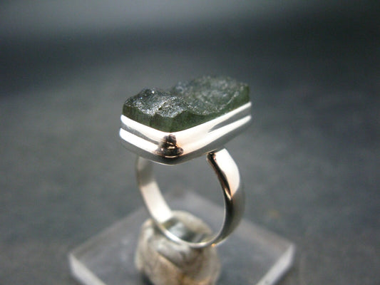 Labradorite Peacock Blue Silver Ring From Madagascar - 6.4 Grams - Size 7
