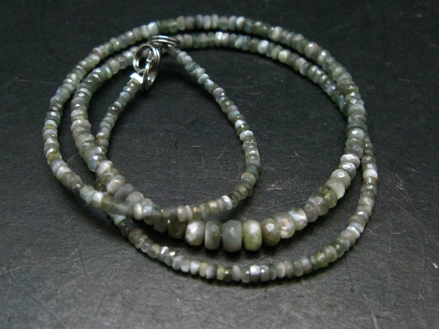 Extremely Rare Alexandrite Necklace - 17.5" - Rondelle Facetted Beads - 41.6 Carats