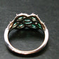 Emerald Faceted Silver Ring from Colombia - 4.21 Grams Total - Size 9.5
