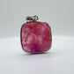 Cobalto Calcite Silver Pendant Pink Crystal Gemstone Natural Stone Jewelry Gift