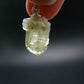Rare Gemmy Yellowish-Green Brazilianite Terminated Crystal Silver Pendant From Brazil - 0.8" - 1.47 Grams