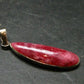 Vivid Juice Carmine Red Gem Rhodonite Silver Pendant From Brazil - 1.7" - 4.44 Grams