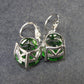 Helenite Gaia Stone Gem Sterling Silver Earrings From Washington - 3.9 Grams