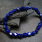 Lapis Lazuli Lazurite Genuine Bracelet ~ 7 Inches ~ 7mm Round Facetted Beads