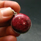 Thulite Silver Plated Pendant From Norway - 1.2" - 7.0 Grams