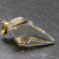 Natural Unheated Citrine Sterling Silver Gold Plated Pendant from Zambia - 1.3" - 4.33 Grams