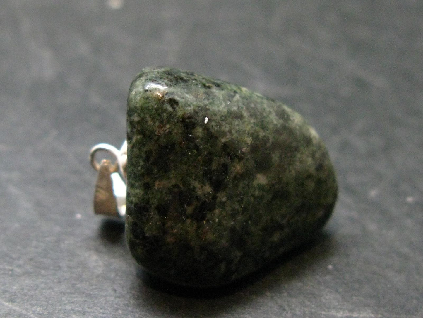 Rare Stonehenge Bluestone SS Pendant From Wales UK - 1.0" - 5.73 Grams