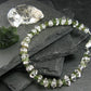 Moldavite & Herkimer Diamond Genuine Bracelet ~ 7 Inches ~ 8mm Crystal Beads