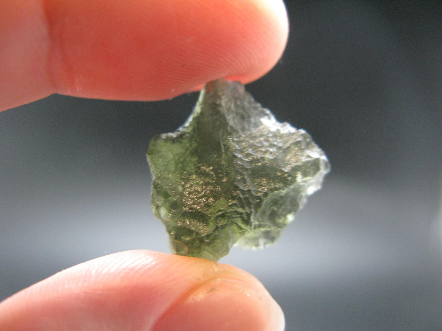 Moldavite Tektite Raw Piece from Czech Republic - 0.7" - 11.30 Carats - 2.26 Grams