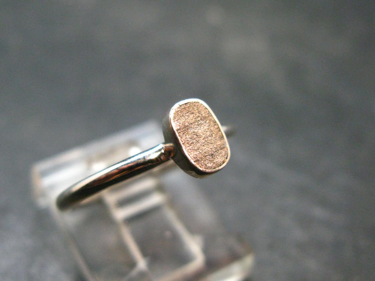 Muonionalusta Meteorite Sterling Silver Ring from Sweden - 1.42 Grams - Size 5