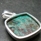 Crimson Cuprite w/ Chrysocola Silver Plated Pendant from Mexico - 1.4" - 7.07 Grams