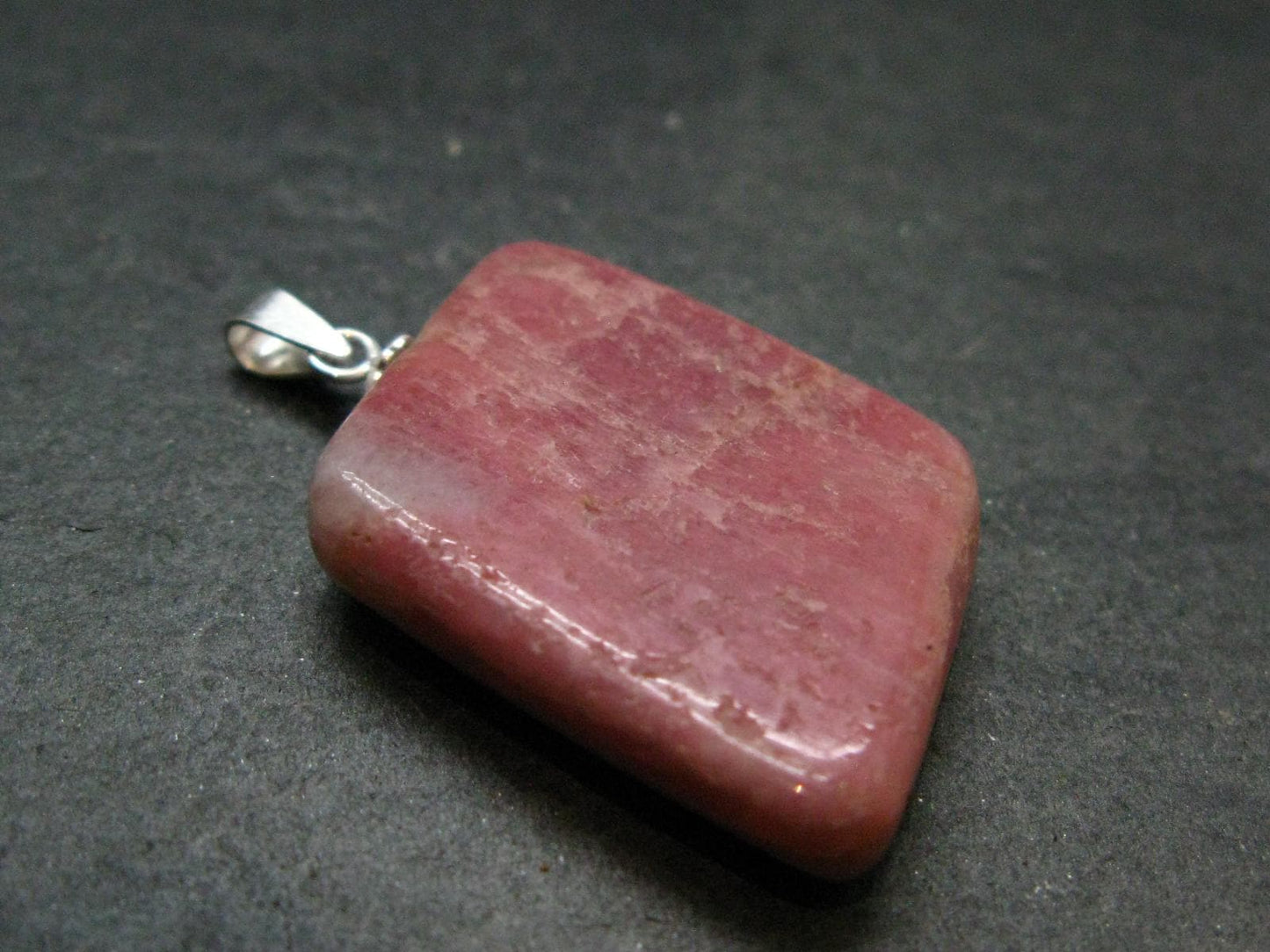 Pink Petalite Silver Pendant from Canada - 1.4" - 5.90 Grams