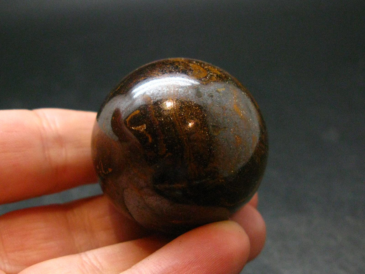 Super Rare Boulder Opal Sphere from Australia - 1.4" - 66.53 Grams