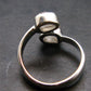Gray Herderite Silver Ring from Africa - Size 5 - 2.10 Grams