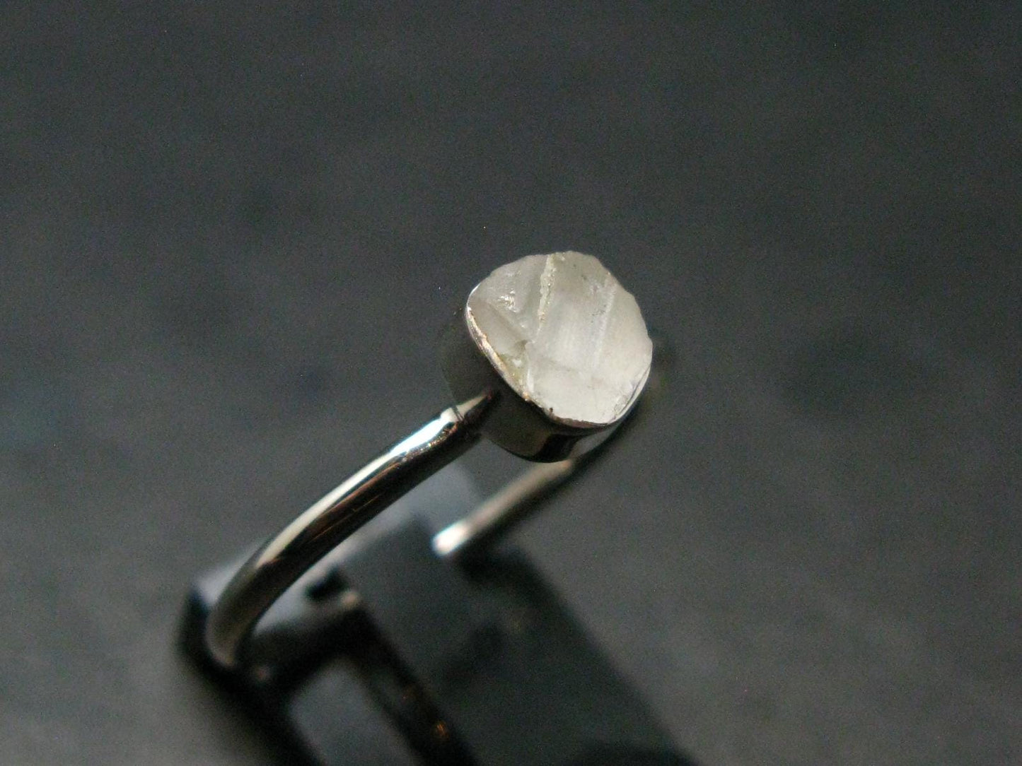 Phenakite Phenacite Crystal Silver Ring From Brazil - Size 7 - 1.84 Grams