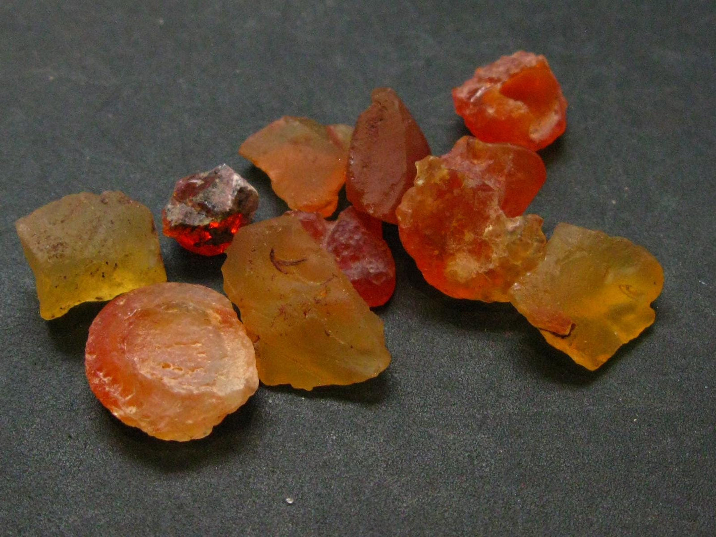 Lot of 10 Fire Opal Pieces From Mexico - 40.25 Carats