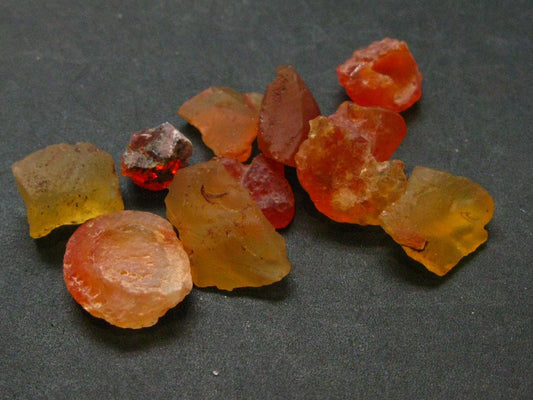 Lot of 10 Fire Opal Pieces From Mexico - 40.25 Carats