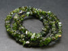 Lightweight Tumbled Green Tourmaline Facetted Beads Necklace from Brazil - 19" - 18.05 Grams