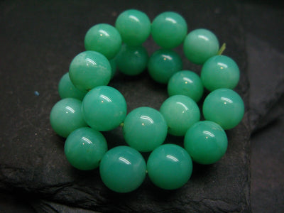 Chrysoprase Genuine Bracelet ~ 7 Inches ~ 10mm Round Beads