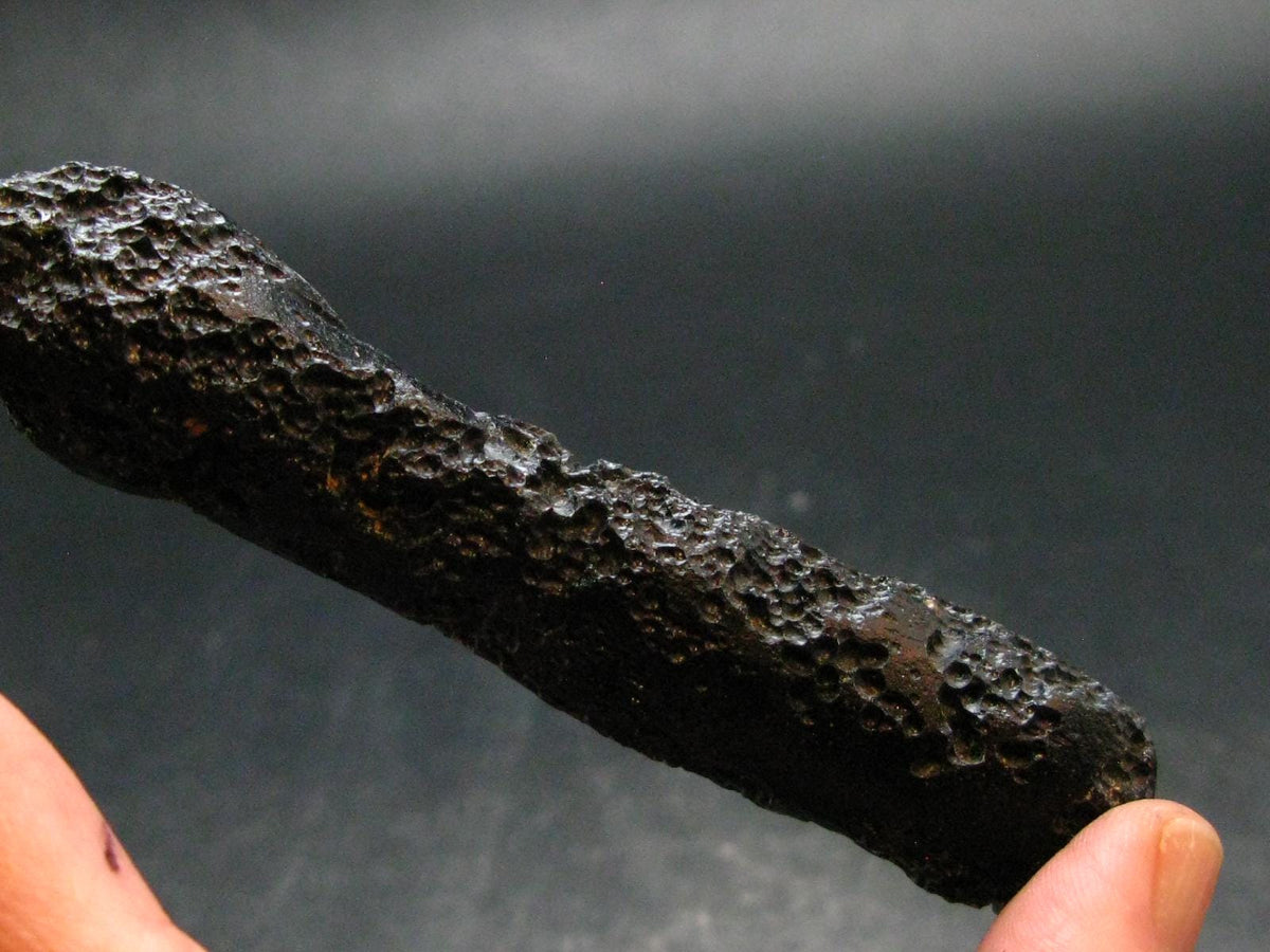 Rare Large Black Tibetan Tektite Raw Piece from Tibet - 3.8" - 53.70 Grams