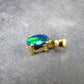 Rare Black Opal Gold Plated Silver Pendant from Australia 0.6" - 0.93 Grams