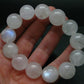 Moonstone Genuine Bracelet ~ 7.5 Inches ~ 20mm Round Beads