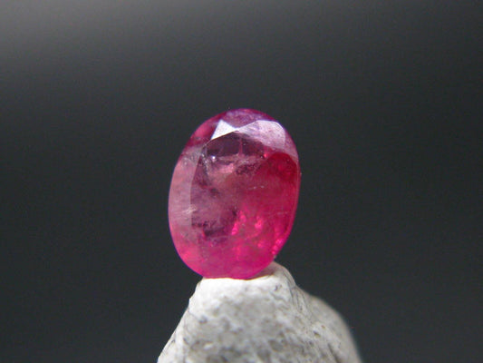 Beautiful Rare Gem Bixbite Red Beryl Emerald Cut Stone From Utah USA - 0.27 Carats - 4.9x3.6mm