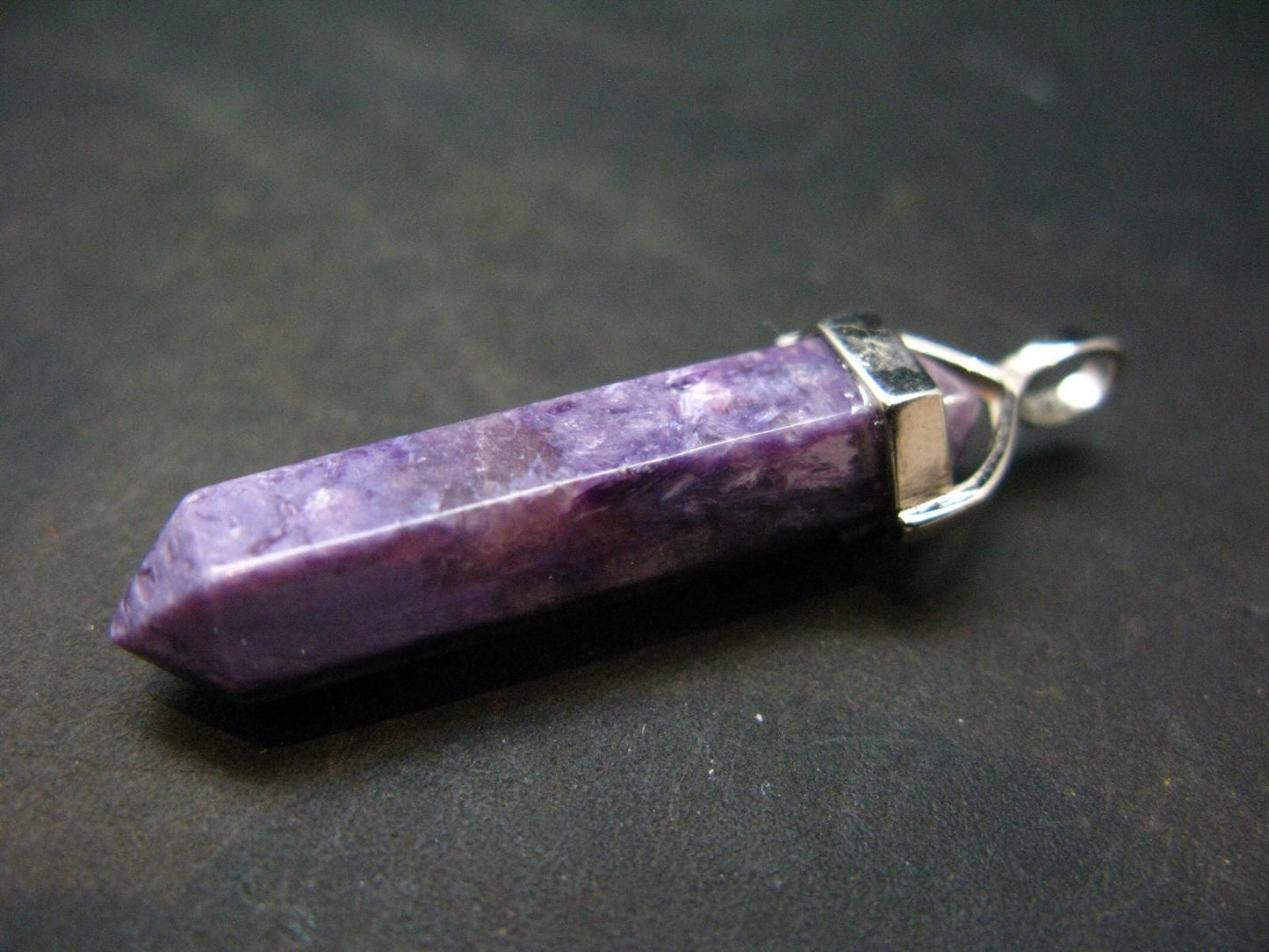 Rare High-Quality Charoite Pendant From Russia - 1.7" - 5.16 Grams