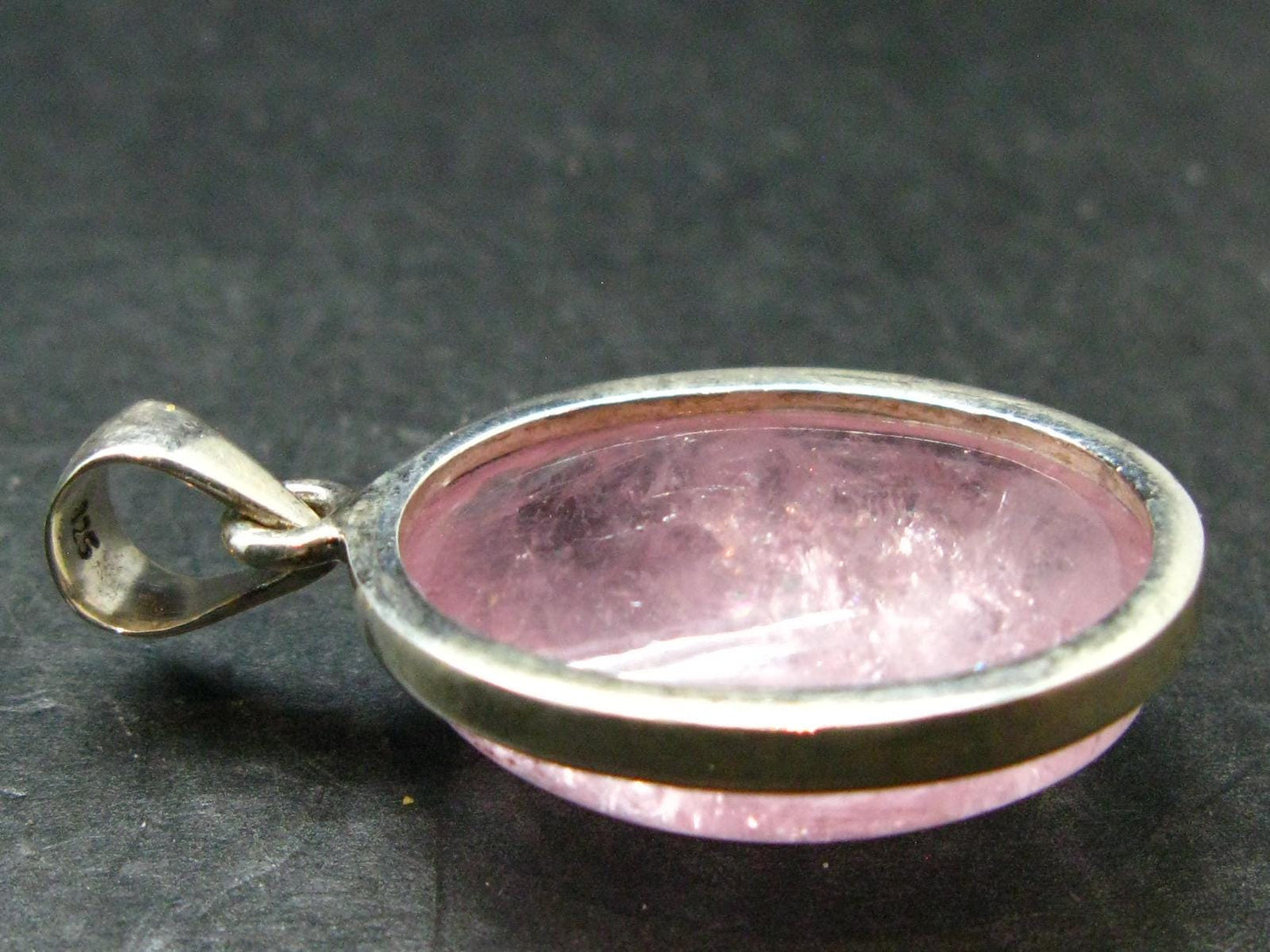 Pink Morganite Silver Pendant From Brazil - 1.5" - 9.71 Grams