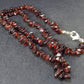 Love and Passion!! Lot of 3 Natural Red Garnet Tumbled Bead Necklaces - 18" Each