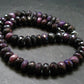 Purple Sugilite Rondelle Faceted Beads Necklace From South Africa - 17" - 79.60 Grams