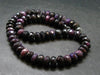 Purple Sugilite Rondelle Faceted Beads Necklace From South Africa - 17" - 79.60 Grams