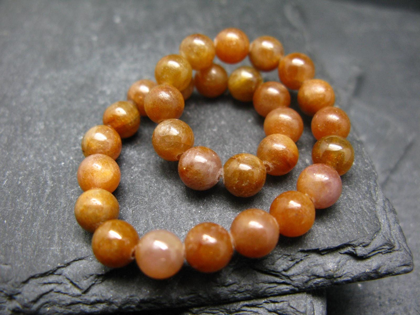 Gem Yellow Sapphire Genuine Bracelet ~ 7 Inches ~ 6mm Round Beads
