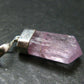 Gem Kunzite Spodumene Pendant in SS From Afghanistan - 1.4" - 4.43 Grams