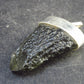 Raw Moldavite Tektite Silver Pendant from Czech Republic - 1.5" - 5.8 Grams