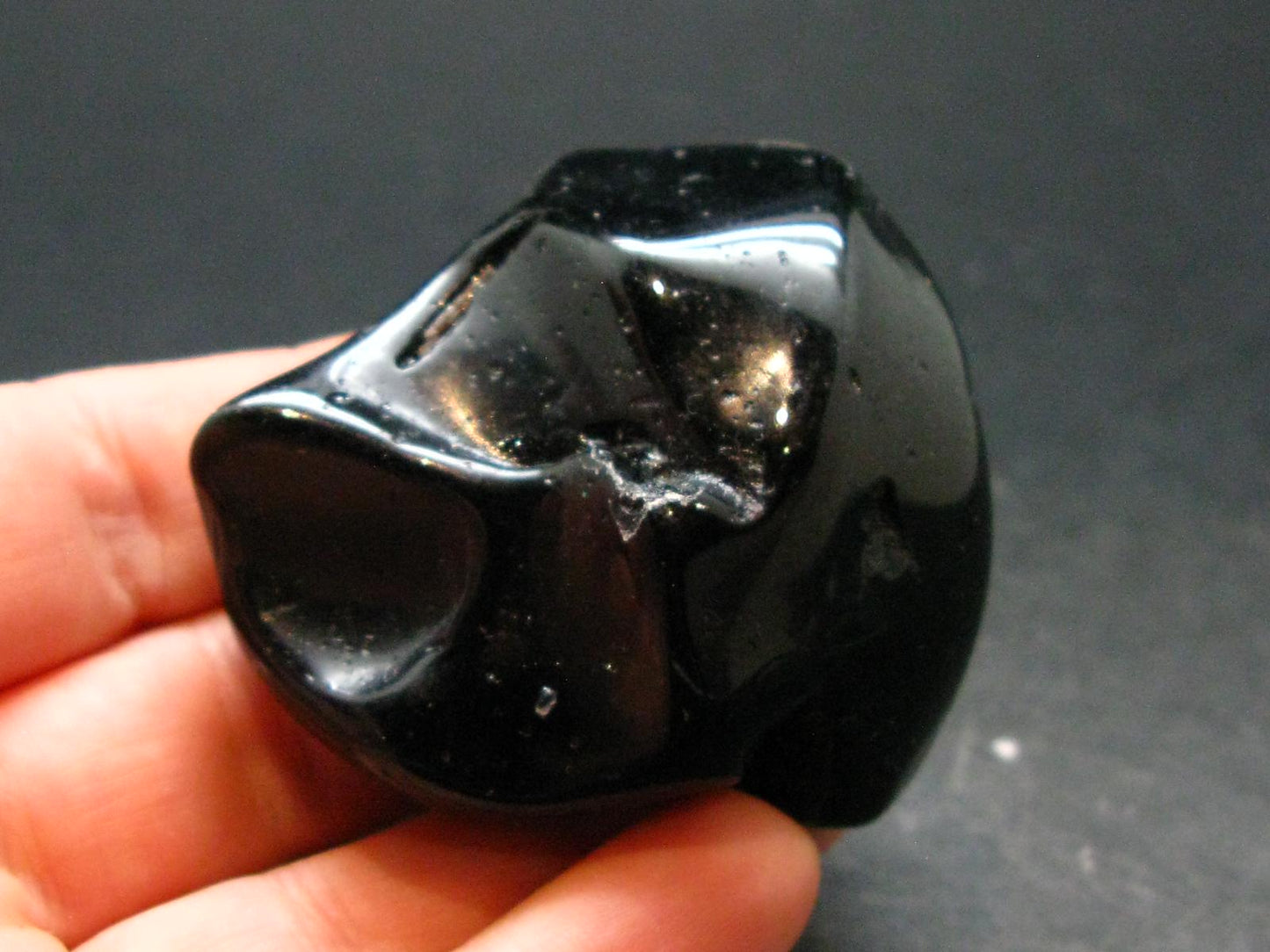 Rare Large Black Tibetan Tektite Tumbled Stone from Tibet - 1.9" - 59.74 Grams