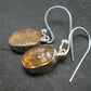 Fire Opal Silver Earrings From Mexico - 0.8" - 2.35 Grams
