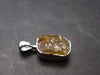 Rare Herderite Crystal Silver Pendant from Brazil - 0.6" - 1.26 Grams